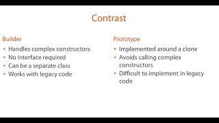 Builder Pattern vs Prototype Pattern