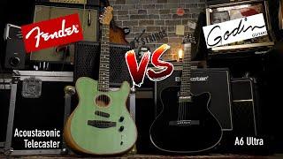 Fender Acoustasonic Telecaster VS Godin A6 Ultra: Battle of the Hybrids