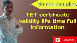 #CTET,APTET ,TSTET  CERTIFICATE LIFETIME VALIDITY