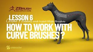 How to Work with Curve Brushes in Zbrush? | Lesson 6 | Chapter 3 | Zbrush 2021.5 Essentials Training