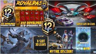  A12 Royal Pass 1 To 100 3D Leaks Is Here | New X-Suit & Bugatti Super Cars 3D Leaks | Mythic Forge