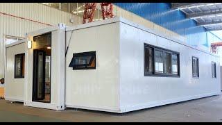 Luxury white 40ft expandable container house showcase