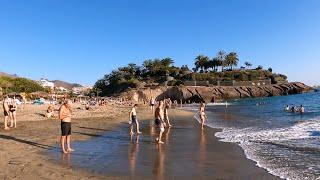4K Walk along the south beach of Tenerife. Duque Beach. Travel Blog from Spain 4K