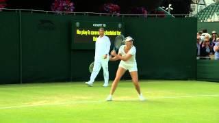 Maria Sharapova hits the practice court