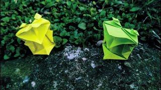 Kağıttan Kurbağa Yapımı - Origami Frog