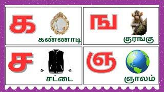 க ங ச ஞ ட ண | தமிழ் உயிர் மெய் எழுத்துக்கள் | Tamil uyirmei ezhuthukal | ka nga cha |Tamil alphabets