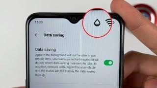 How to Turn on/off Data Saving, Water Drop icon on OPPO A55 5G Android 11