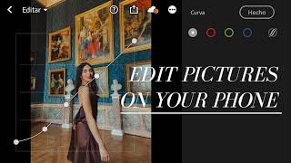 Tutorial on editing photos taken with a phone camera, using lightroom mobile on your phone.