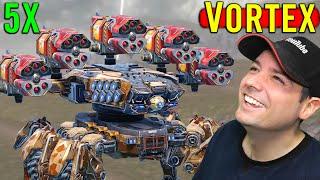 5x VORTEX RAVAGER - War Robots Fun Gameplay WR