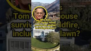 Why does Tom Hanks' house survive the wildfire, including the lawn?  #celebrity #TomHanks