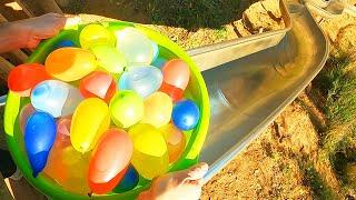 Massive Marble Balloons Race ASMR in Super Slide