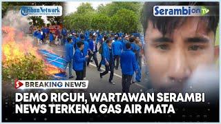 Wartawan Serambi News Terkena Gas Air Mata saat Kericuhan di Gedung DPR Aceh