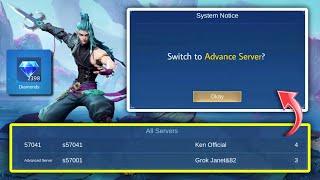 CREATE A NEW ADVANCE SERVER ACCOUNT AND CLAIM FREE DIAMONDS AND SKINS IN MOBILE LEGENDS