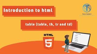 08 - HTML table tags (table, th, tr and td elements) and stylizing using inline CSS