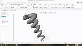 Helical sweep| Helical Sweep with Variable Cross section | Creo 3.0 | By Using Formula