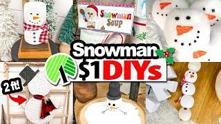 CUTEST $1 Snowman Crafts for Christmas! (EASY Dollar Tree DIYs!)