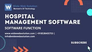 Hospital Management Software | Features Of Software | Wide Web Solution | Hospital System | Rajkot