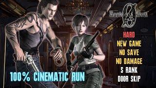 [Resident Evil Zero HD Remaster] Hard, 100%, New Game, No Save No Damage, S Rank, Door Skip