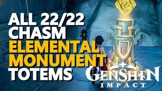 All Chasm Elemental Monument Totems Genshin Impact