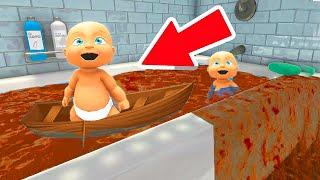 Evil Baby POOPS IN BATHTUB! (Who's Your Daddy!)