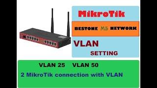 10. Mikrotik VLAN setting | 2 mikrotik connect with Vlan