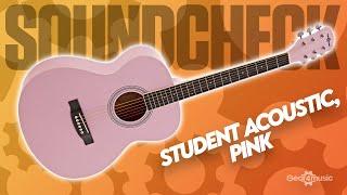 SOUNDCHECK Student Acoustic Guitar by Gear4music, Pink | Gear4music Guitars