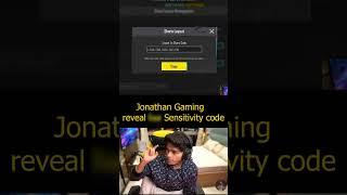 Jonathan Gaming reveal his sensitivity code  #bgmi #godlike #jonathangaming #jonathan #sensitivity