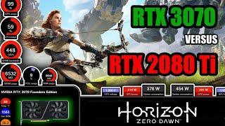 RTX 3070 vs RTX 2080 Ti | Test in Horizon Zero Dawn