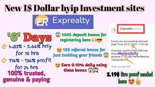 Exprealty.ltd | Trusted long-term hyip site | Min investment: 1$ | 6 days. 2.89$ proof. #hyipsdaily