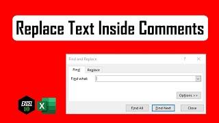 How To Find And Replace Text Within Comments In Excel