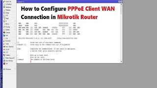 How to Configure PPPoE Client WAN Connection in Mikrotik Router