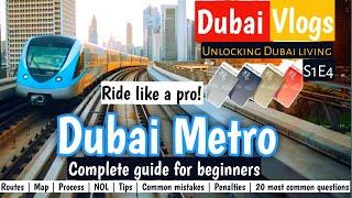 How to ride dubai metro Top-up NOL Card| Dubai metro routes | Process | Guide to Dubai metro trains