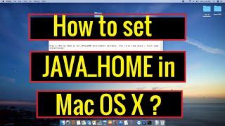 How to set JAVA_HOME in Mac OS X Catalina? | Java Tutorials for Beginners