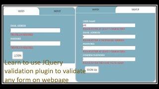 4 validation of sign in and sign up  form with jquery plugin