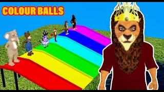 Funny Colour Ball Game For Forest Animals || Wild Animals Cartoon Funny Videos || Kuku Tv Animals