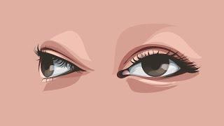 Draw vector Eyes in 2 diffrent angles. #eyeturorial