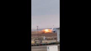 Horror footage of plane crash in Aktau