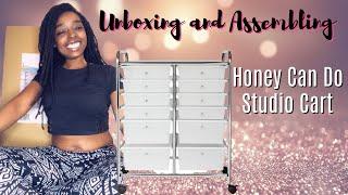 Affordable Organizing| Unboxing and Assembling Honey Can Do Studio Cart +Get To Know Me