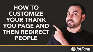 How to customize your thank you page and then redirect people