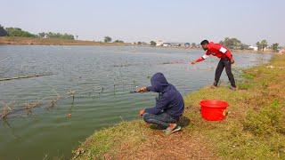 Best Hook Fishing 2024  || Traditional Two Boy Hunting Big Fish From Beautiful Nature | part - 3