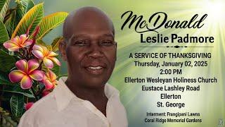 A Service of Celebration for the Life of McDonald Padmore