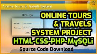 Online Tours and Travels Project in PHP | Tours and Travels Website Project in HTML CSS PHP MySQLi