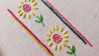 Mastering the Art of Hand Embroidery Stitches: Buttonhole Stitch Design/Stem Stitch Design 