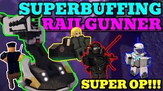 SUPERBUFFING RAILGUNNER IN TDX!! | ROBLOX TDX