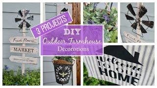 DIY Farmhouse Outdoor Decor | BUDGET Friendly Decor