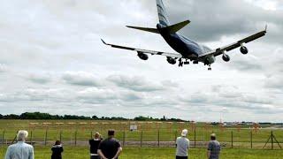 RARE Boeing 747 landing at Birmingham Airport | BHX