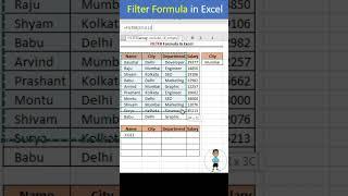 Advanced Filter Formula in Excel #excel #exceltips #exceltutorial #msexcel #msexcelfullcourse