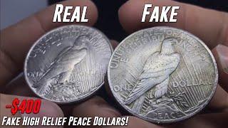 I bought FAKE High Relief Peace Dollars | How to spot a fake Silver Dollar!