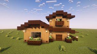 How To Build Cozy Birch Cottage In Minecraft | Easy Survival House Minecraft