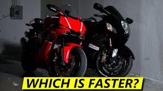 Yamaha R1 vs Hayabusa (HEAD TO HEAD)